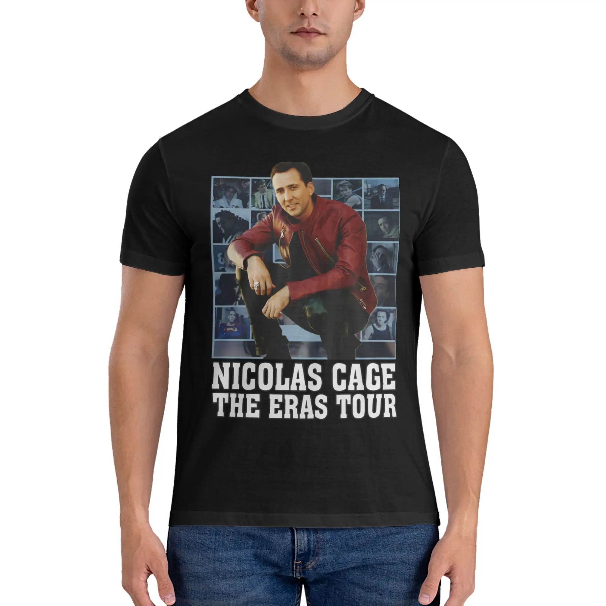 نيكولاس كيج فيلم جولة إيراس تي شيرت للرجال القطن الخالص تي شيرت الشارع الشهير قصيرة الأكمام تي شيرت فضفاض صالح الملابس هدية #3