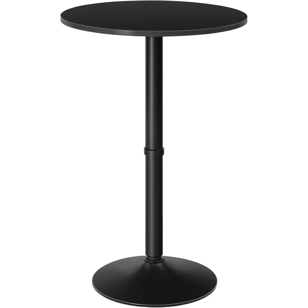 

35 Tall Black Pub Table with Non-Slip Base for Narrow Spaces, Easy Assembly, Bar Height Kitchen Table