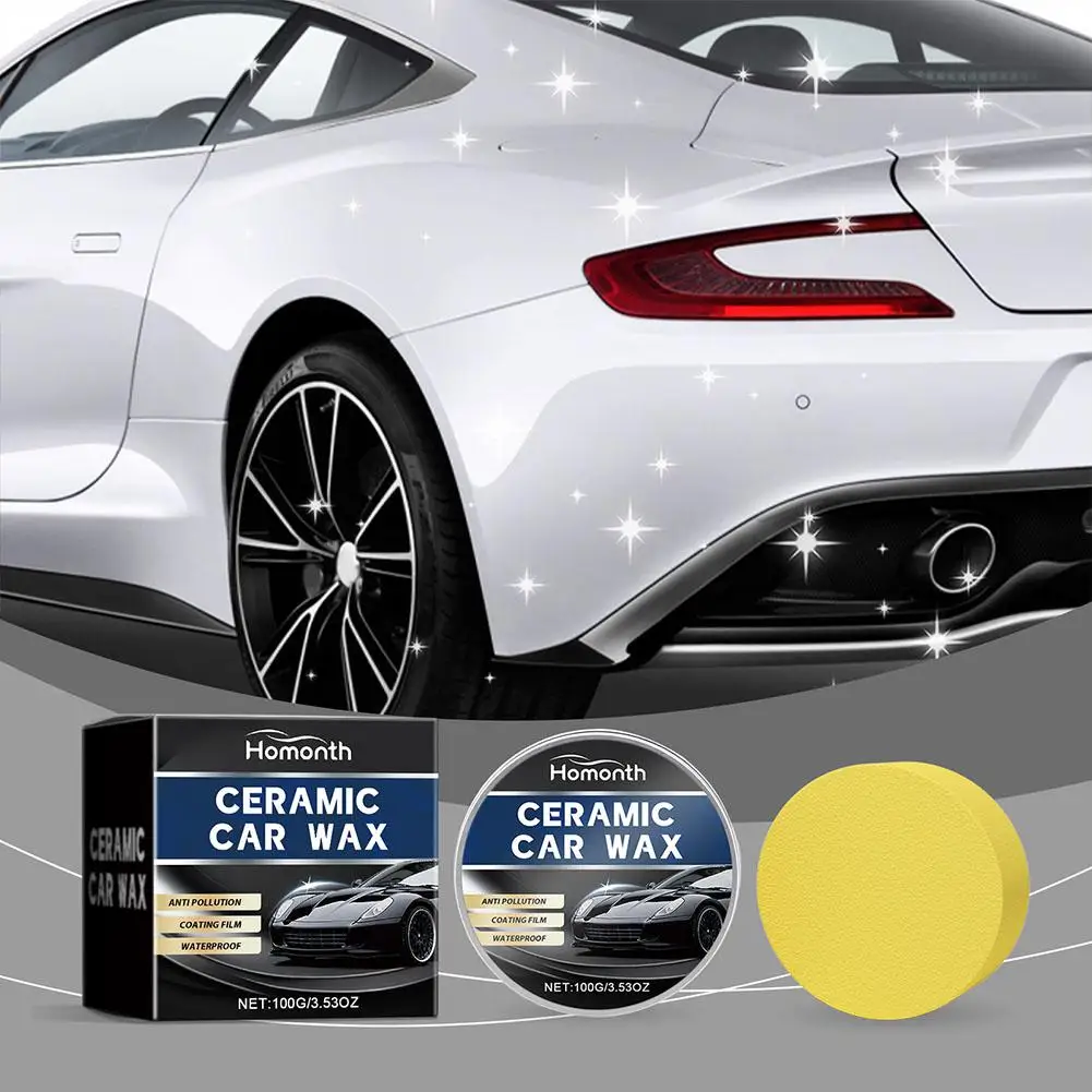 معجون مزيل خدوش السيارة 100 جرام - طقم تلميع واستعادة سريع التثبيت، طلاء شمع لامع لاستعادة سطح الطلاء Q1M6