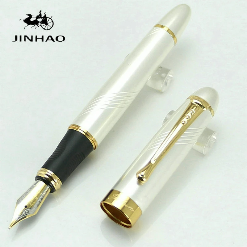 

JINHAO X450 High Quality Multicolor White 18KGP Nib Fountain Pen Twist Carven Stationery School&Office Writing