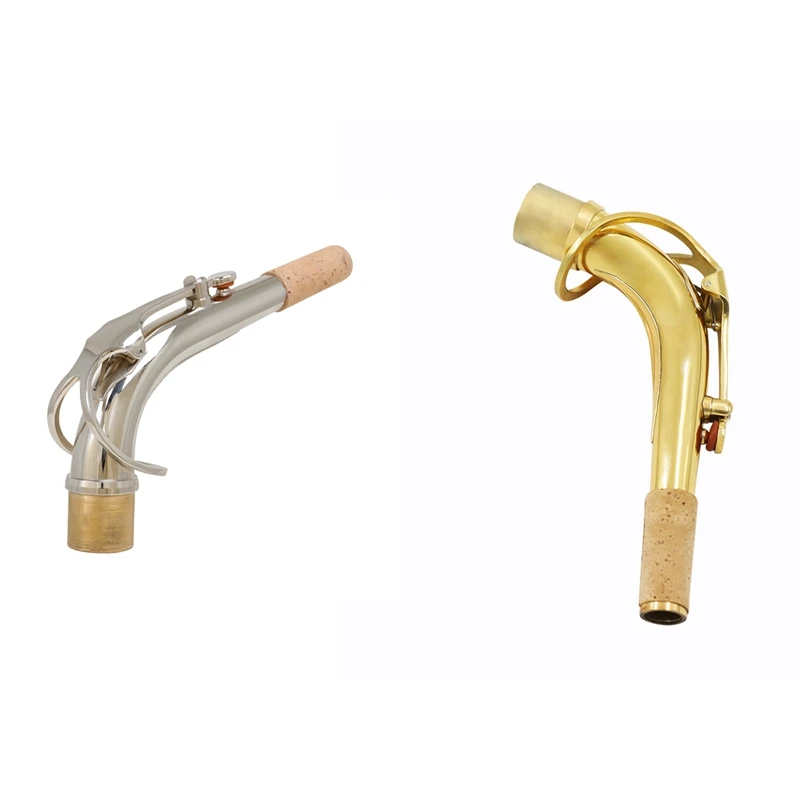 Abxh novo saxofone alto dobrar pescoço material de bronze sax instrumento de sopro acessório 25mm