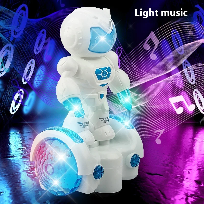 New Children'S Electric Car Robot Action Character Model Toy Firm Decorative Music Robot Toys Gifts