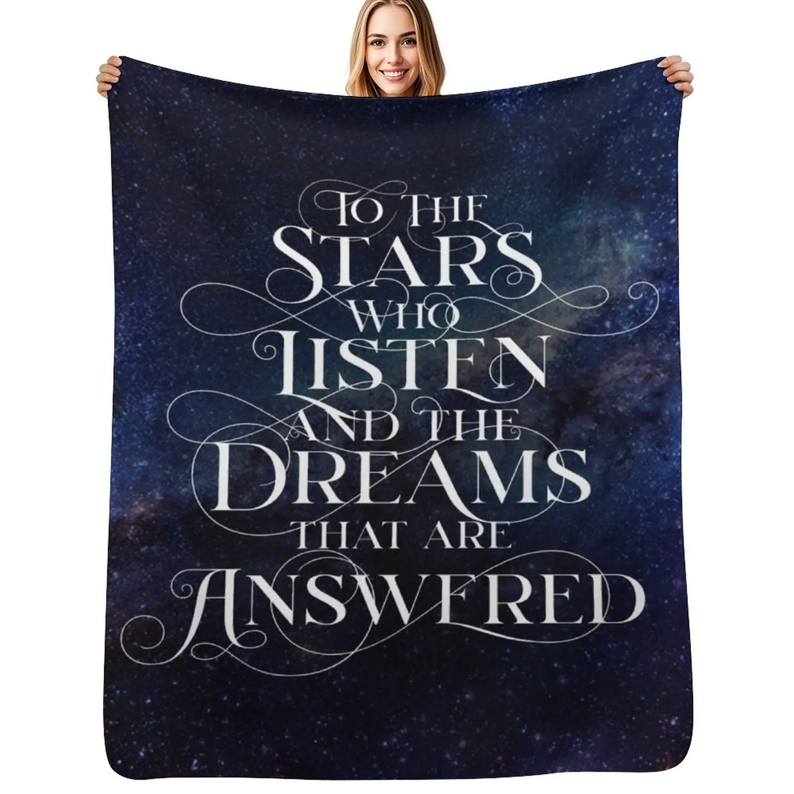 

Stars Throw Blanket Soft Breathable Blanket for Night Sleeping