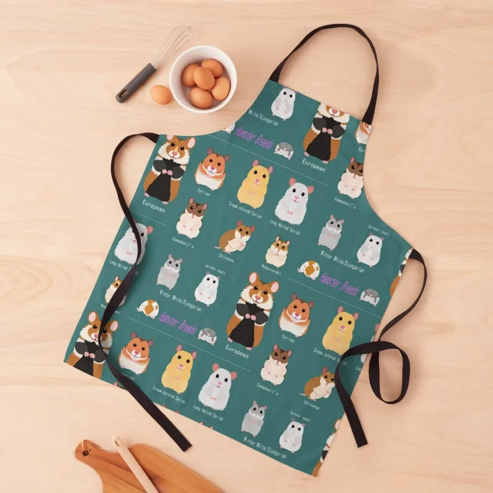

Hamster Breeds syrian hamster Apron Teacher Things For Home And Kitchen kitchen gadgets men's barbecue Apron