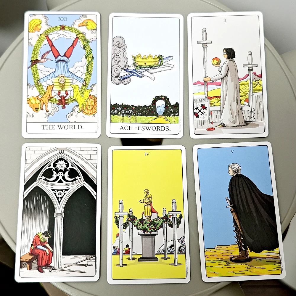 Kocok Tarot Collection B สับ World of RWS Tarot Deck 80 ชิ้นการ์ด A Creative Way of Telling A Story 10.3*6 ซม.