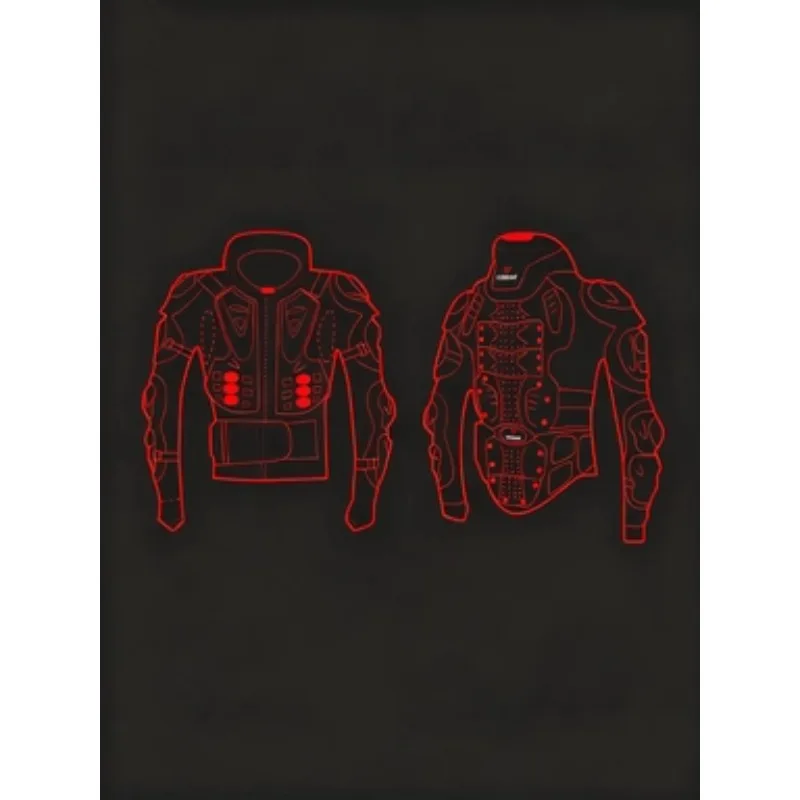 مجموعة كاملة من معدات الحماية للدراجات النارية: سترة مدرعة للركوب مع حماية للصدر ومقاومة للصدمات ودعم الخصر #6