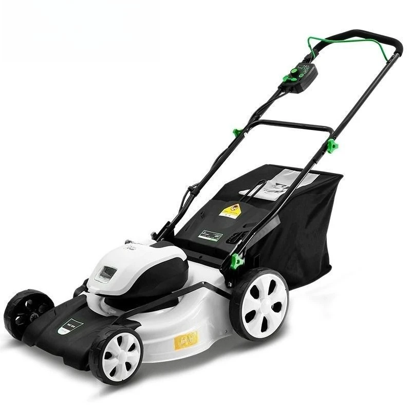 

Hand-push electric lawn mower, lawn mowing and mowing, lithium battery rechargeable lawn mower