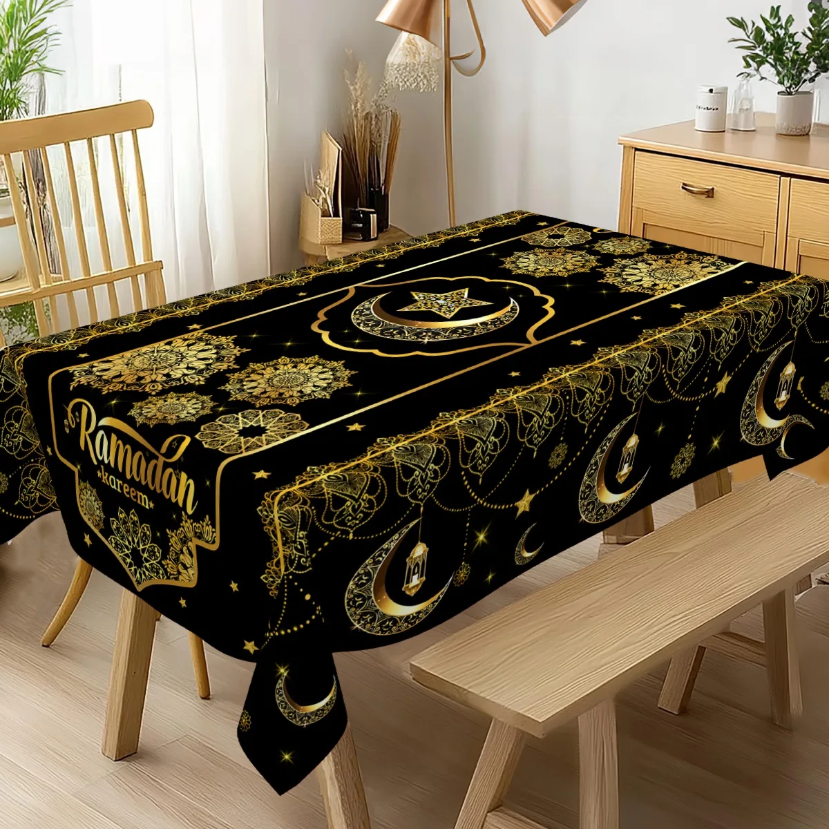 رمضان كريم مفرش المائدة القلعة غطاء الطاولة زينة رمضان للمنزل 2026 ديكور الحفلات الإسلامية هدايا عيد الأضحى #6