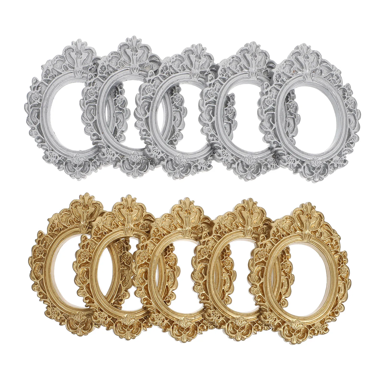 

10Pcs Photo Frames Creative Mini Resin Delicate Home Office Bedroom Decor Elegant DIY Jewelry Making Material DIY Supplies