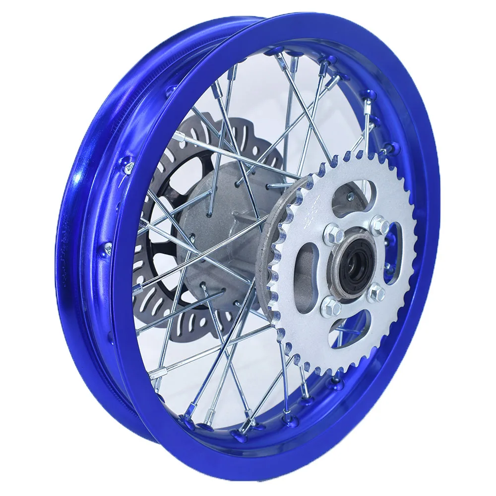 1.85 -12inch Rear aluminum A Style Disc Plate Wheel Rims Hub with brake disc Sprocket  For CRF50 APOLLO 110 Kayo Dirt Pit Bike