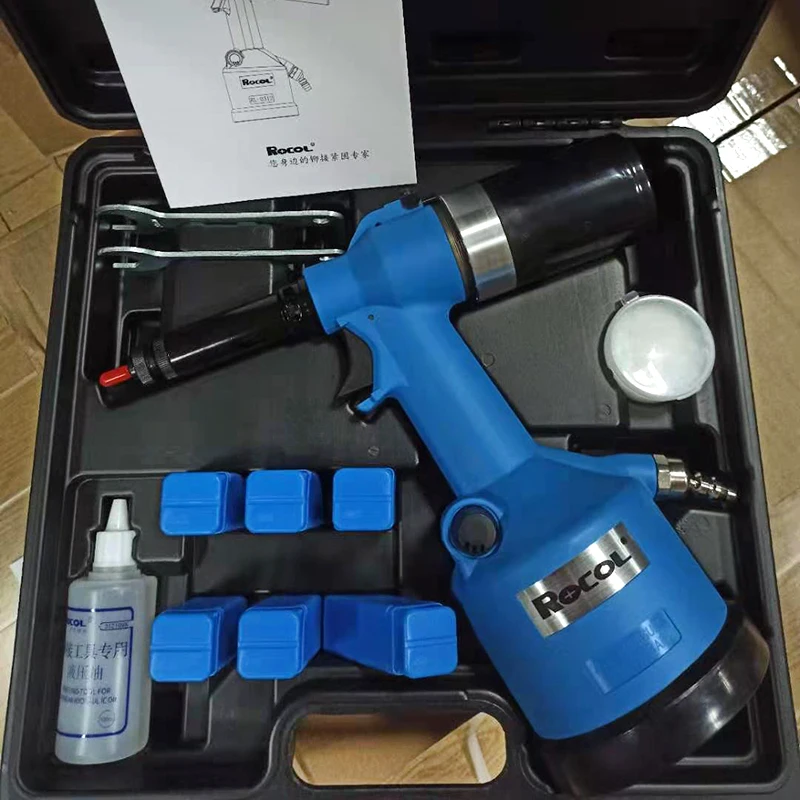 Fully Automatic Powerful Air Industrial Pneumatic Rivet Nut Gun Riveter Tools Stainless Steel Nut Gun Handheld Hydraulic M3-M12