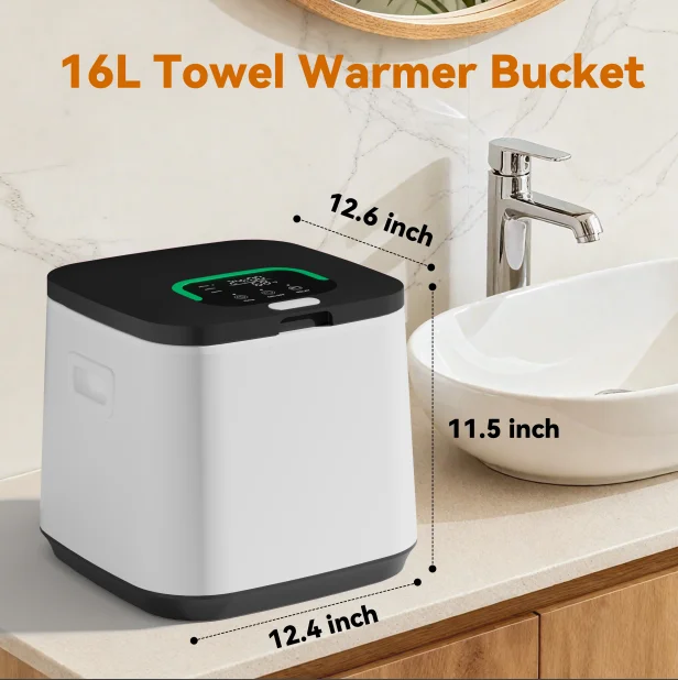 12L small portable towel heater bucket  delay function,removable hook,high temperature protection,low power consumption