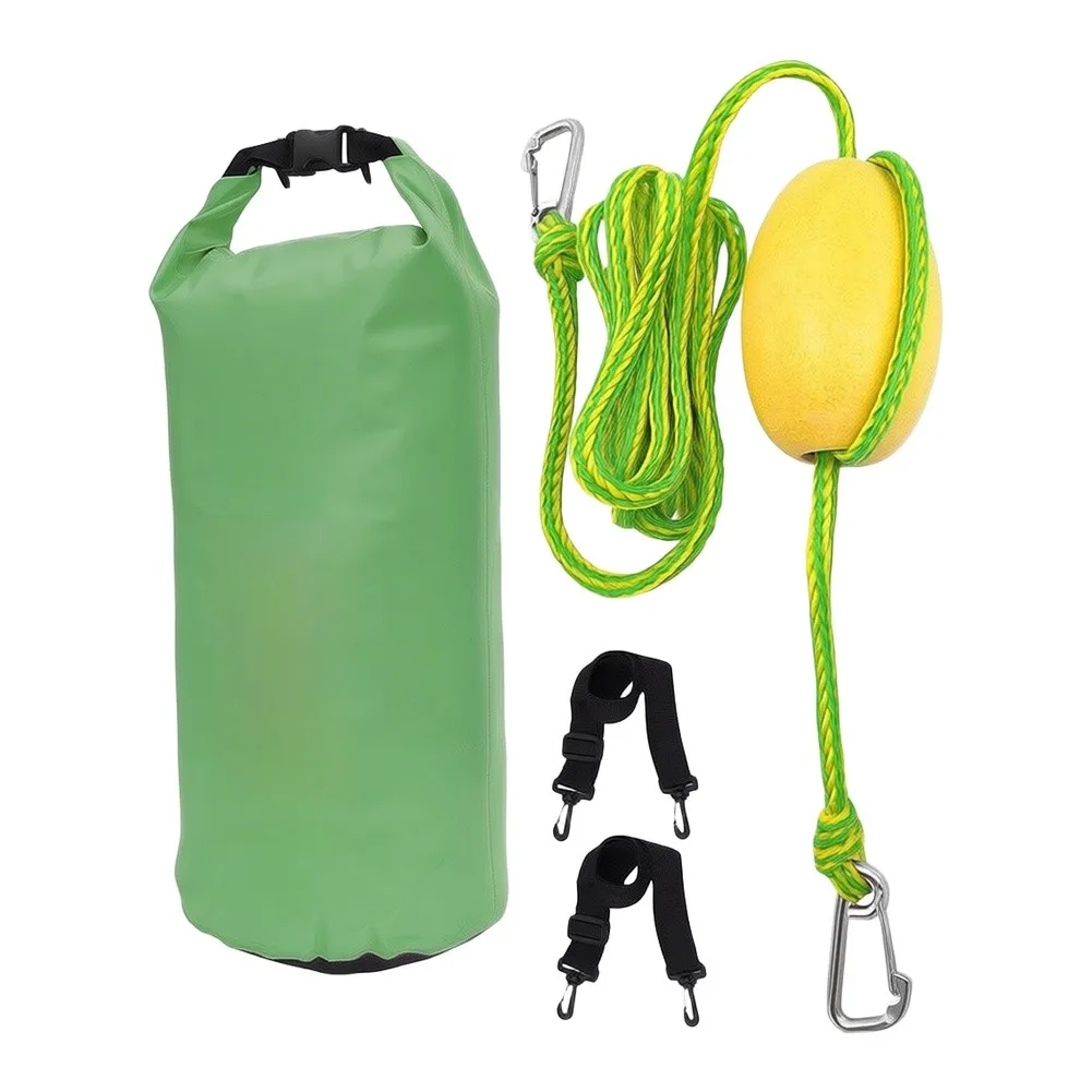 For kayak Tow Equipment 3.7m Rope with Floating Marker Buoy and Backpack Style Dry Bag for Comfortable Gear Transport
