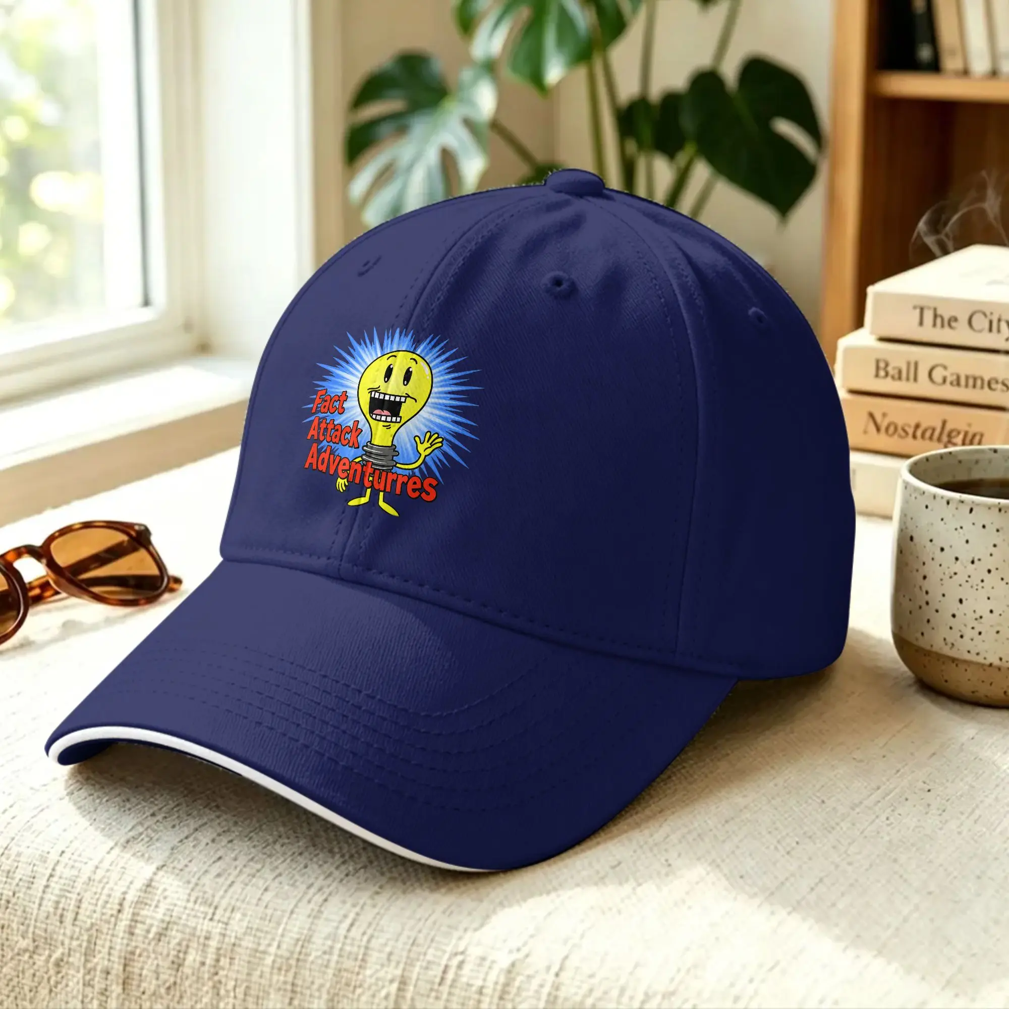 Light Bulb Fact Attack Adventures  Sun Baseball Cap Summer Men Adult  Hip Hop Hats Sunscreen Trendy Outdoor Sport Baseball Caps