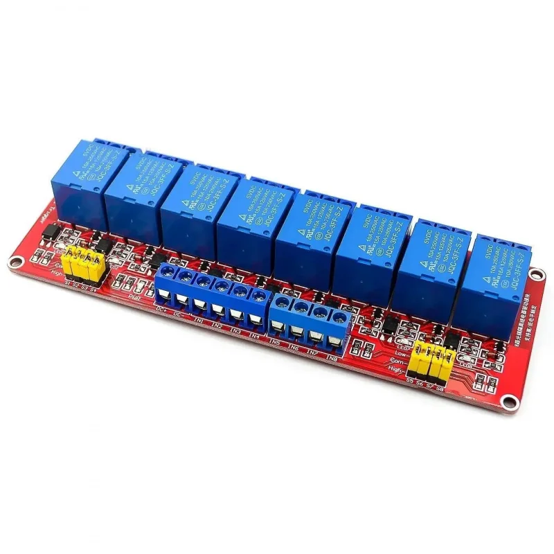 1Road2Road4Road8Road 5V リレーモジュールフォトカプラ高レベルおよび低レベルシングルチップマイクロコンピュータ