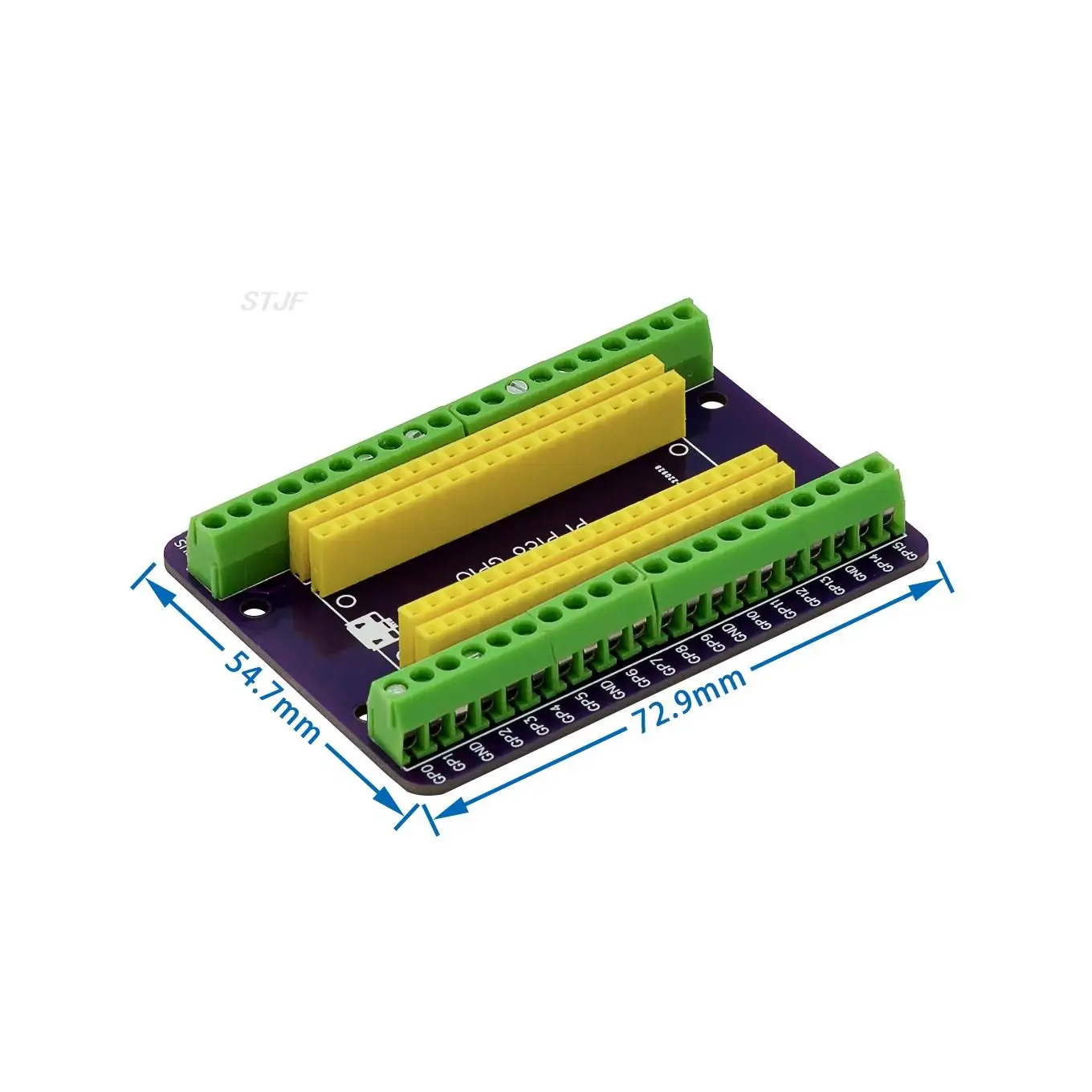 Raspberry Pi Pico Erweiterungsplatine GPIO Breakout Erweiterungsadapter Onboard männliche und weibliche Stifte für Pico – Detail 3