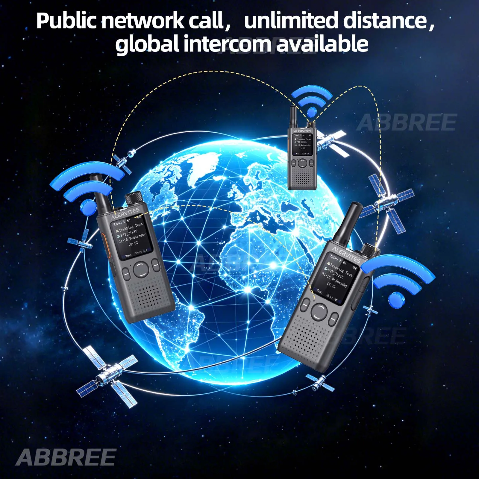 바오펑 AT1 POC 무전기 평생 무료 사용, 그룹 생성 자유롭게, 글로벌 4G/5G 네트워크 무전기, 무제한 거리 통신, ALERVITES
