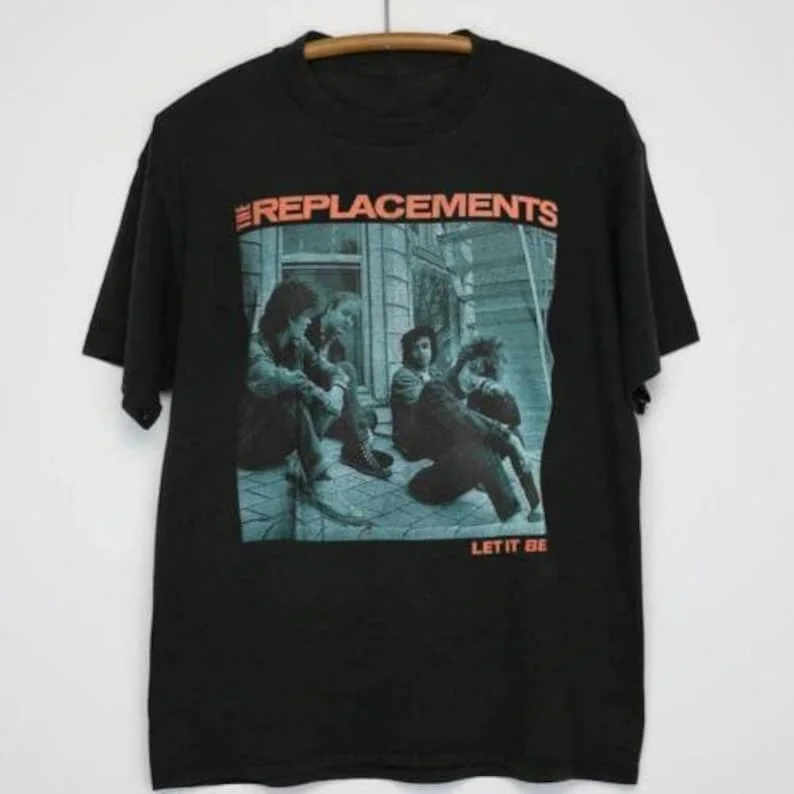 1990s The Replacements Let It Be Shirt Tour V Combine Fun Printed Shirt Men's And Women's Short Sleeve T-shirts