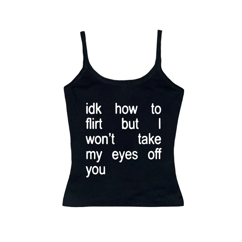 Y2k Vintage Punk Gothic Camisole Top Grunge Damen Korsett Emo Mädchen Tank Tops Ästhetische Grafiken Druck Kleidung Crop Top Baby T-Shirt