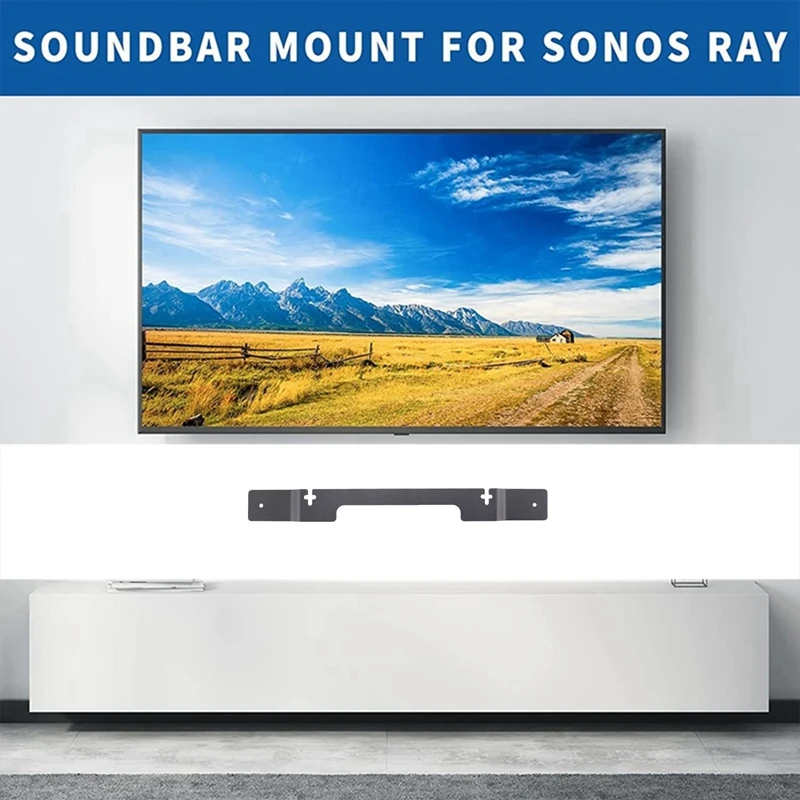 Sound Bar Wall Mount Bracket Speaker Stand Floating Style Mounting Bracket For Sonos Ray Soundbar Mount Wall Under TV