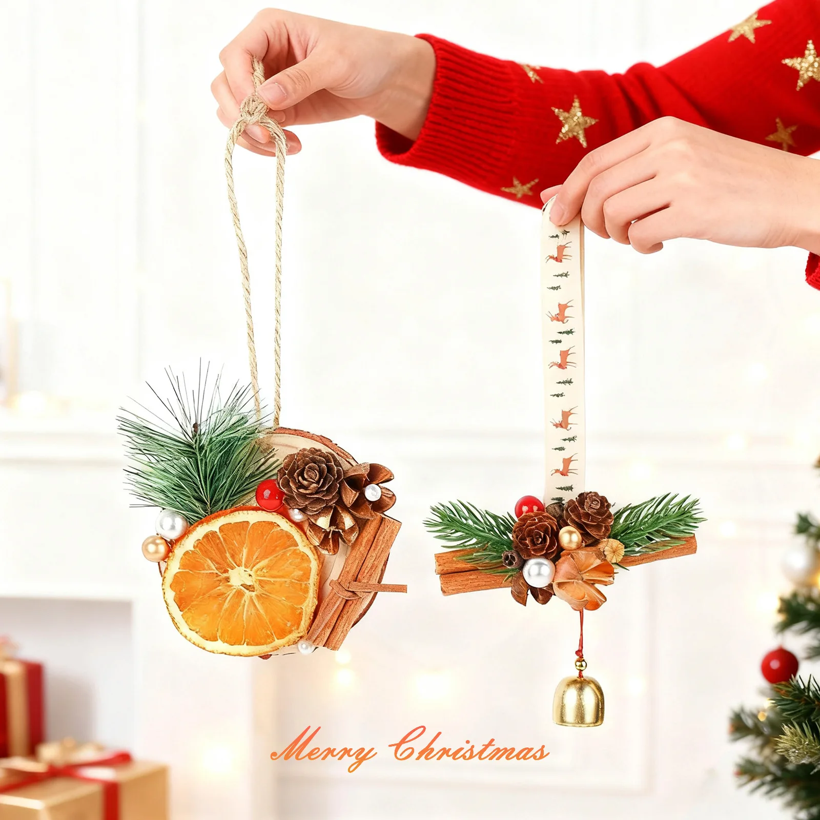 Weihnachtsdekorationsanhänger, DIY-Szenendekorationen für Kinderhandwerk, Atmosphäreinstellungsornamente, festliches Spielzeug