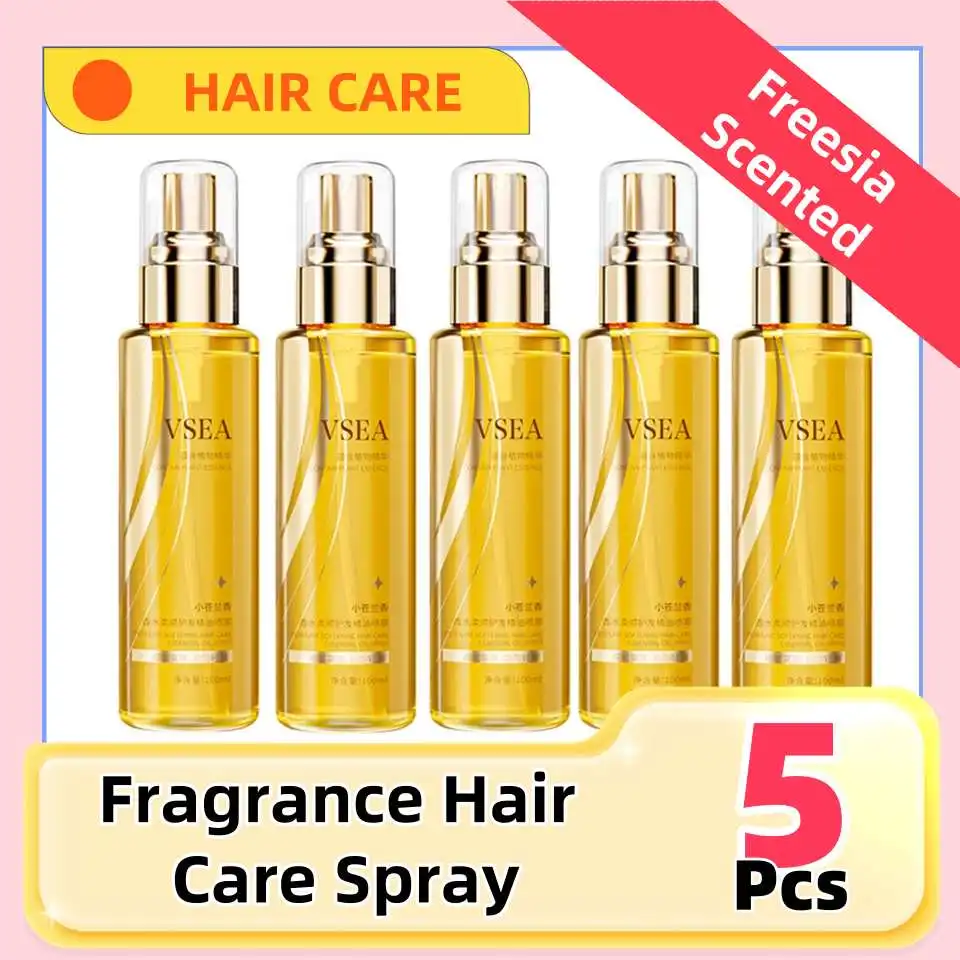 5Pcs Fragrance Hair Care Essential Oil Spray Anti Frizzy Anti-static Nouishing Anti Smoothing Moisturizing Dry Hair Care