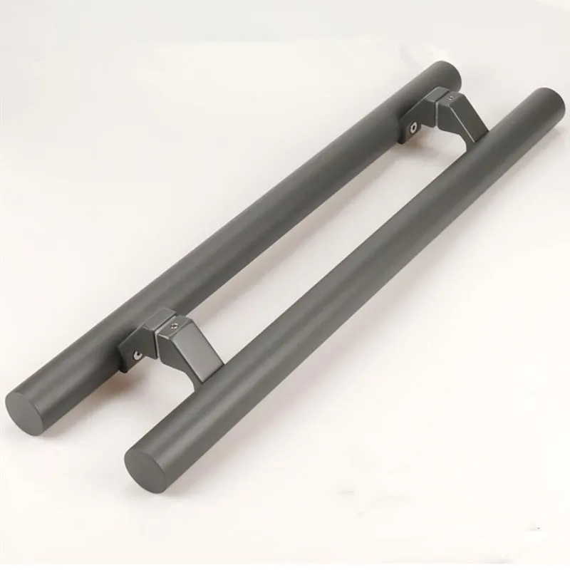 Black thickened stainless steel square door handle glass door handle push pull door handle framed door handle(XYLS-040)
