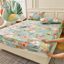 Fitted Sheet Set Floral Style Bed Cover Pillowcase постельное бельё  Home Elastic Bedsheet Skin-friendly Bed Linen