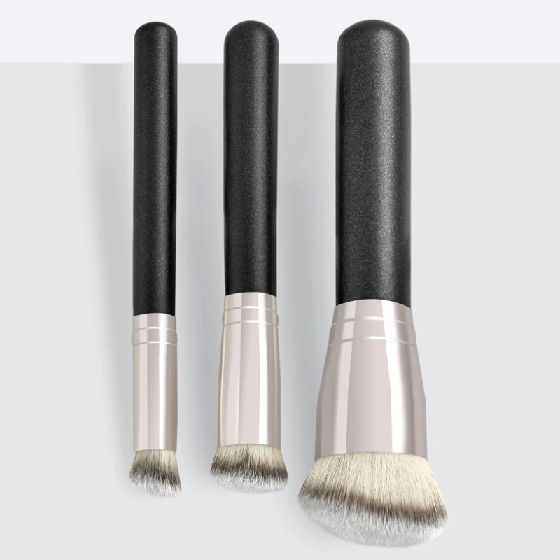 Kit de brosse surligneur de poudre non flottante, haute qualité, flexible, durable, respectueux de la peau, personnalisé, 3 pièces par ensemble