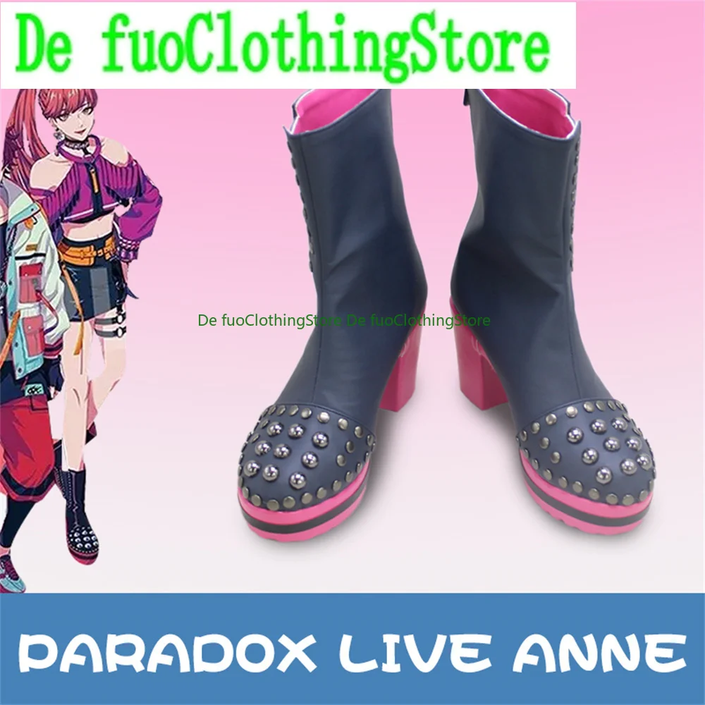 

Paradox Live Anne Faulkner BAE Cosplay Shoes Boots Halloween Christmas DefuoClothing Shoes Store