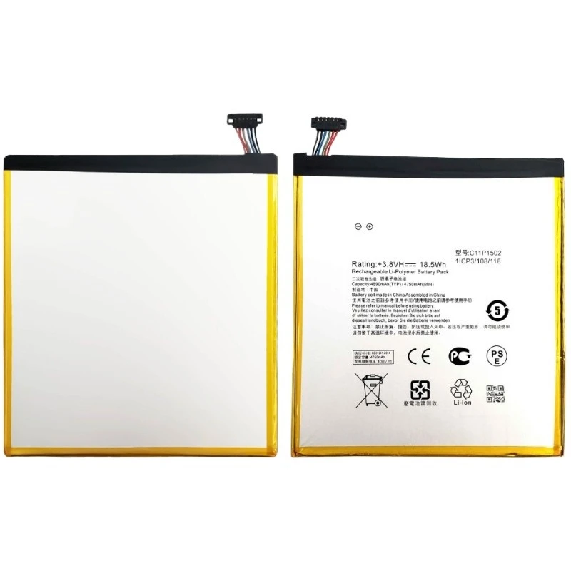 Batería C11P1502 3,8 V 4890mAh para ASUS ZenPad 10 Z300M Z300C Z300CG Z300CL P01T P023 10,1 teléfono móvil nuevo de alta calidad