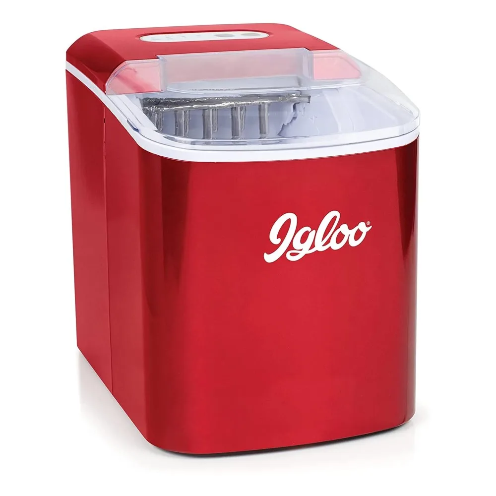 

26-lb Automatic Electric Countertop Ice Maker - 9 Cubes in 7 Mins, With Scoop and Basket