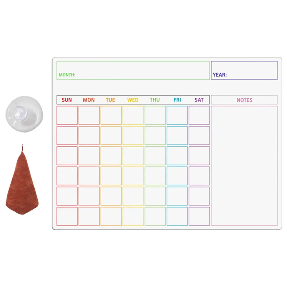 1Set Magnetic Fridge Dry Erase Board Easy to Use Smooth Surface Home Chore Organizer Magnetic to Do List for Fridge