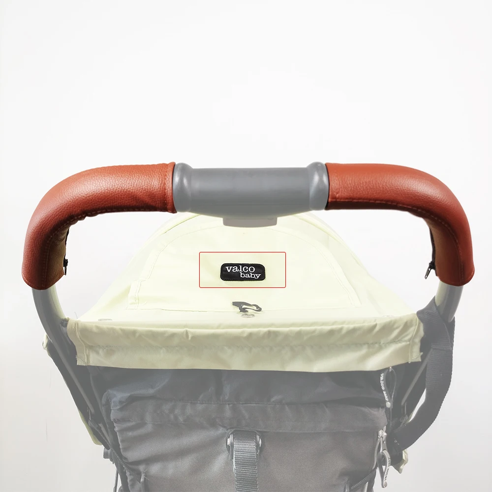 Buggy Push Bar Leather Cover For Valco Baby Snap4 Trend Stroller Mom's Handrail Protective Cover With Zipper Custom Accessories