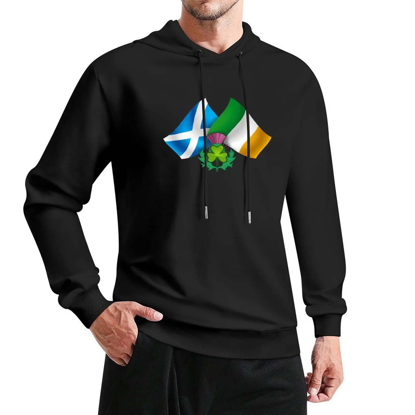 

Ireland Scotland - Irish Scottish Flags & Emblems Pullover Hoodie men clothing men's sweat-shirt tracksuit