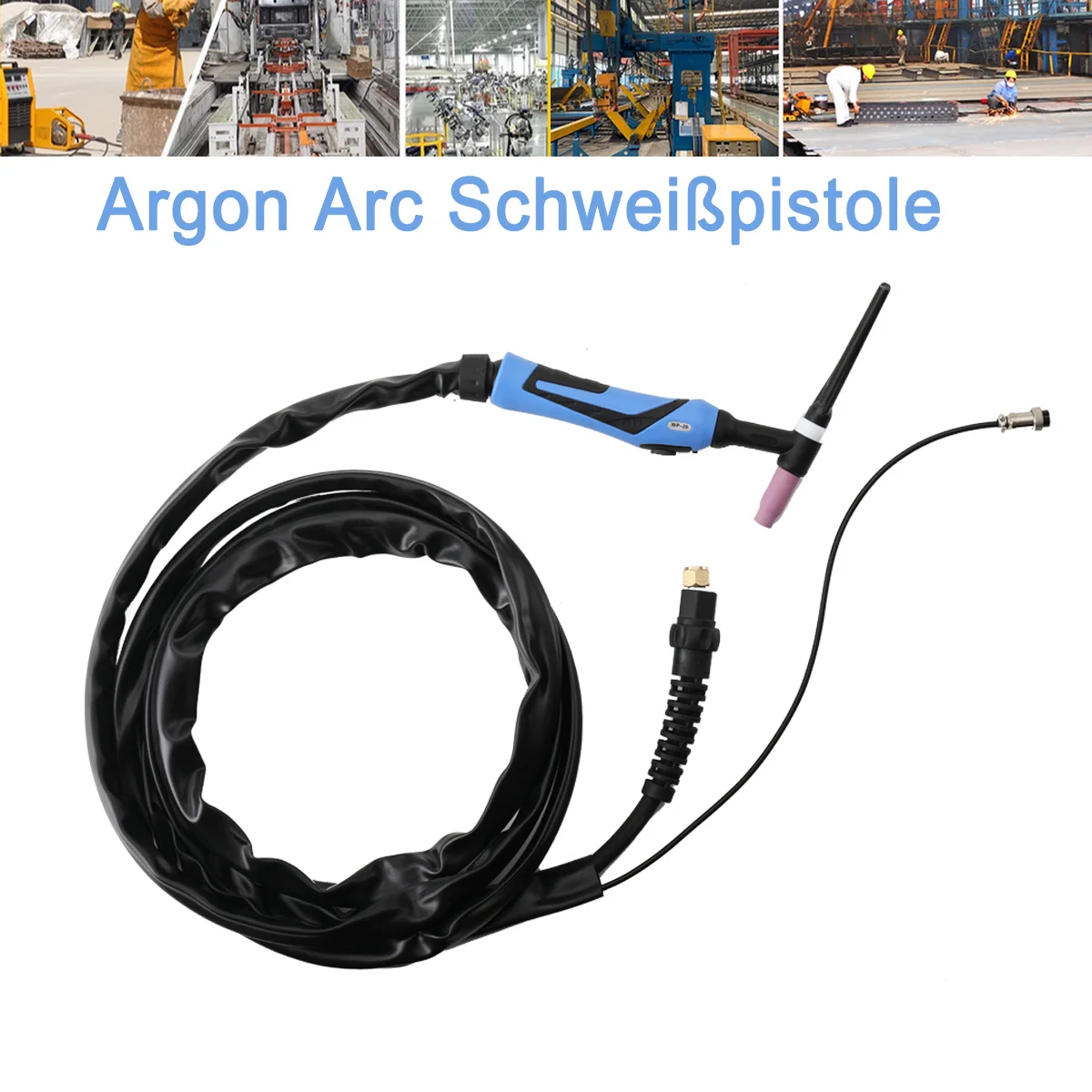 TIG-Schweißbrenner WP26 TIG-Pistole Argon-Schweißbrenner Luftgekühlter Brenner für 150A-250A TIG-Schweißmaschine mit 4 Meter TIG-Schlauch – Detail 5