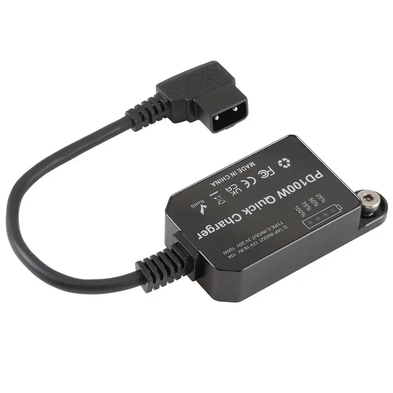 

Адаптер D-Tap Type-C с двунаправленным интерфейсом и функцией быстрой зарядки 100 Вт для камер, телефонов, ноутбуков, дронов - A86G