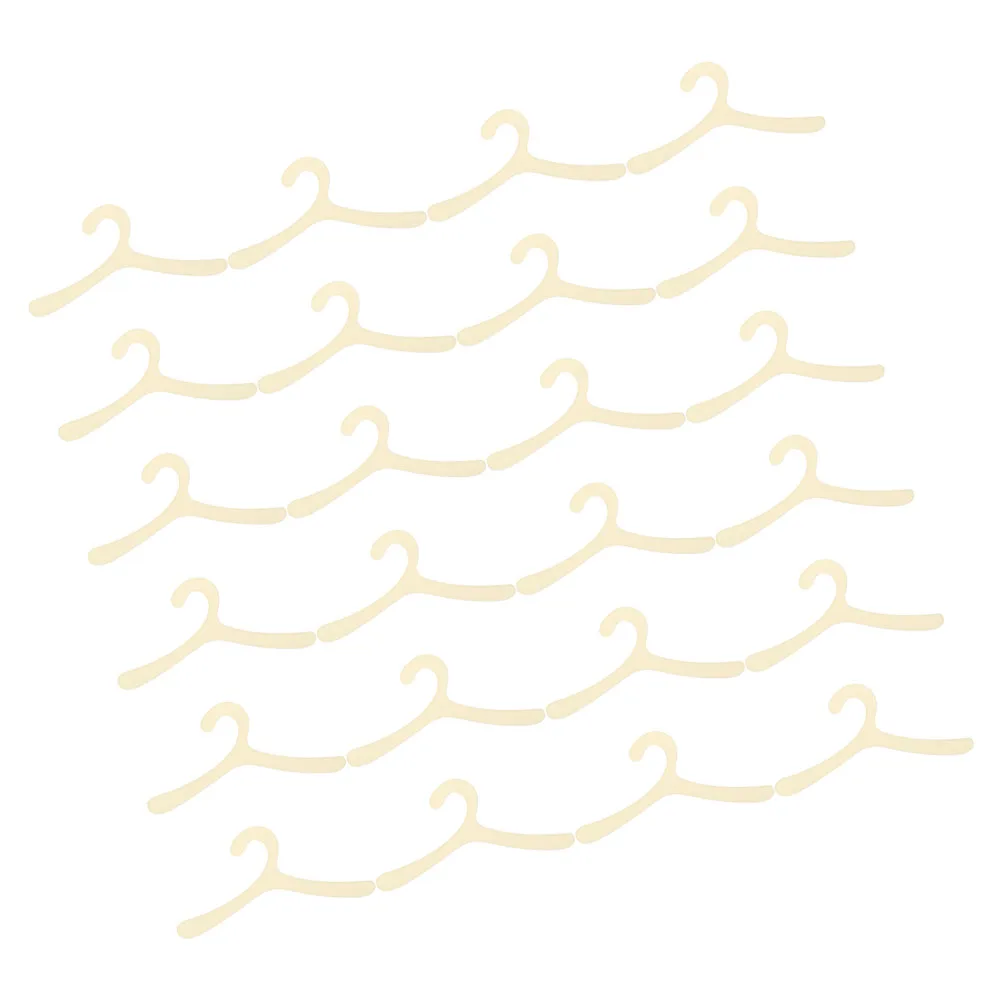

24pcs Pet Clothes Hangers 19cm Beige Practical Size Materials Closet ganizer Dog Cat Wardrobe Display Stand Storage Rack