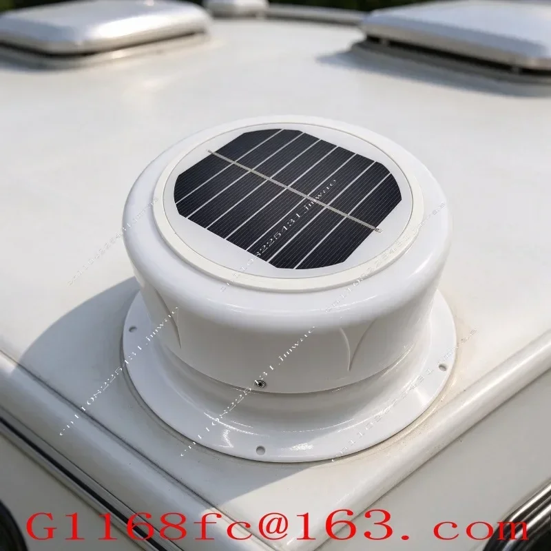 RV Solar Ventilation Fan Roof Exhaust Fan Solar Powered Vent Fan for Camper Van Motorhome Trailer Boat Part