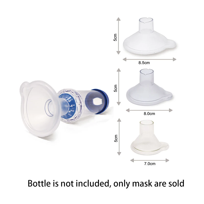 Veterinary Animals Aerosol Chamber Mask Medical Pet Asthma Inhaler Spacer PVC Mask,Bottle Is Not Included,Only Mask Are Sold