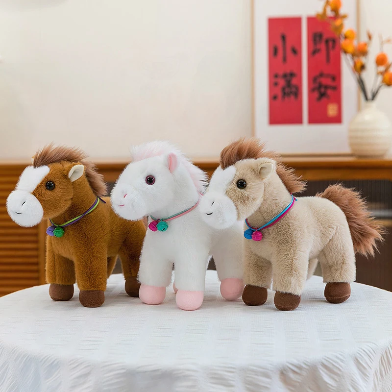

Kawaii Plush Horse Toy 2026 Year of the Horse Stuffed Doll Cute Kids Birthday Gift Soft Animal Plushie for Children