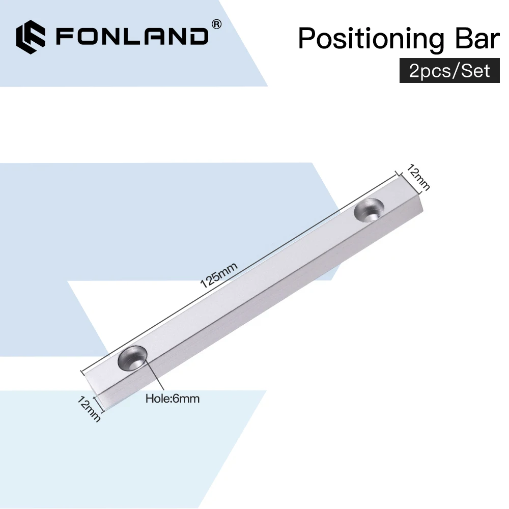 Установочный стержень Fonland 2 шт. 125*12 мм, фиксирующая лента с 4 винтами для волокна и Co2, маркировочная гравировальная машина