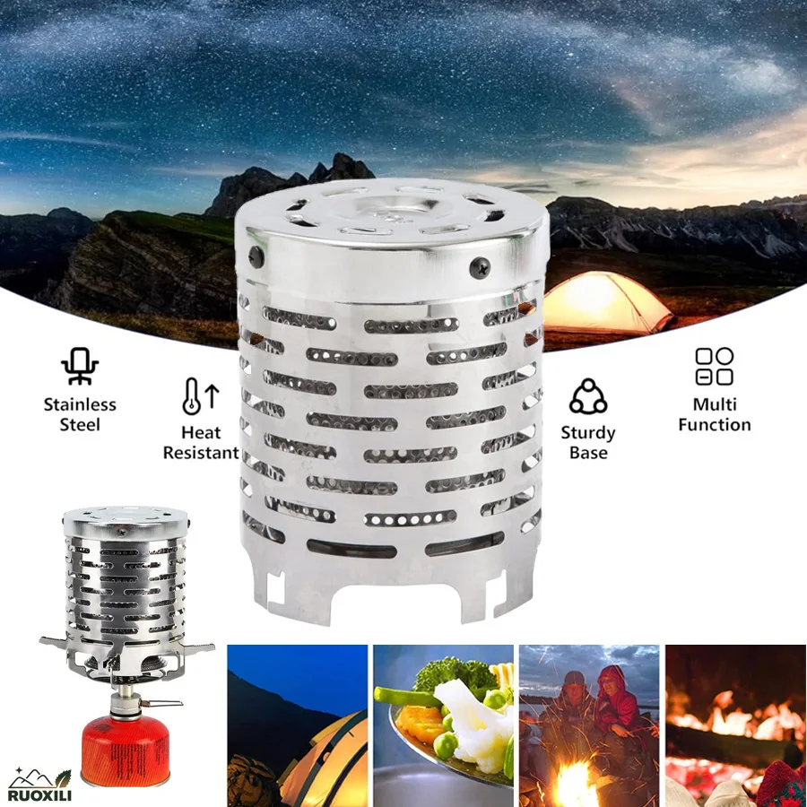 

Stove Heating Cover Mini Heater Lamp for Hiking,Stainless Steel Heater Stove Tent with Handle Portable Warming Outdoor Heater