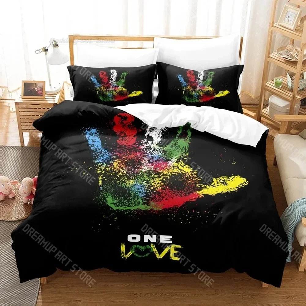 3D Print BoB Marley bedding set funda nordica cama 150 aliexpress uk CN(Origin) Duvetcover&2pcs Pillowcase Polyester