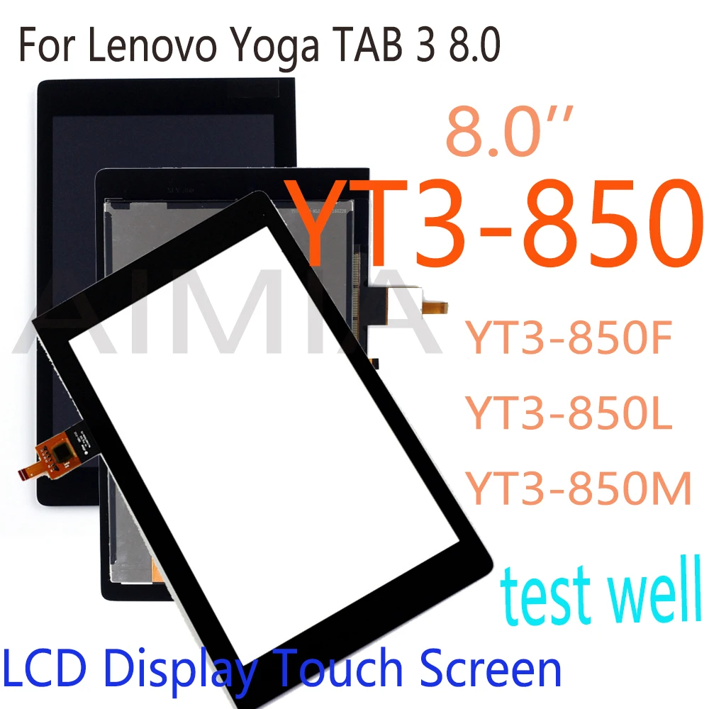 LCD For Lenovo Yoga TAB 3 8.0 YT3-850 LCD YT3-850F YT3-850L YT3-850M LCD Display Touch Screen Digitizer Assembly for YT3-850