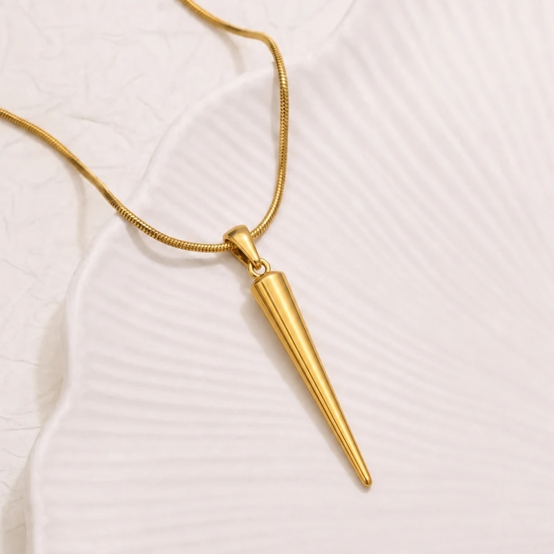5er/10er-Set 304 Edelstahl-Kegelanhänger, vergoldete Spike-Nieten für DIY-Halsketten, Ohrringe, Bastelarbeiten, Schmuckherstellung, Materialien und Zubehör – Detail 2