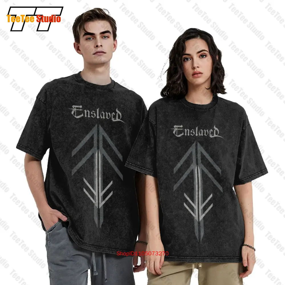 Enslaved Rune Cross Vintage Oversized T-Shirt B78P