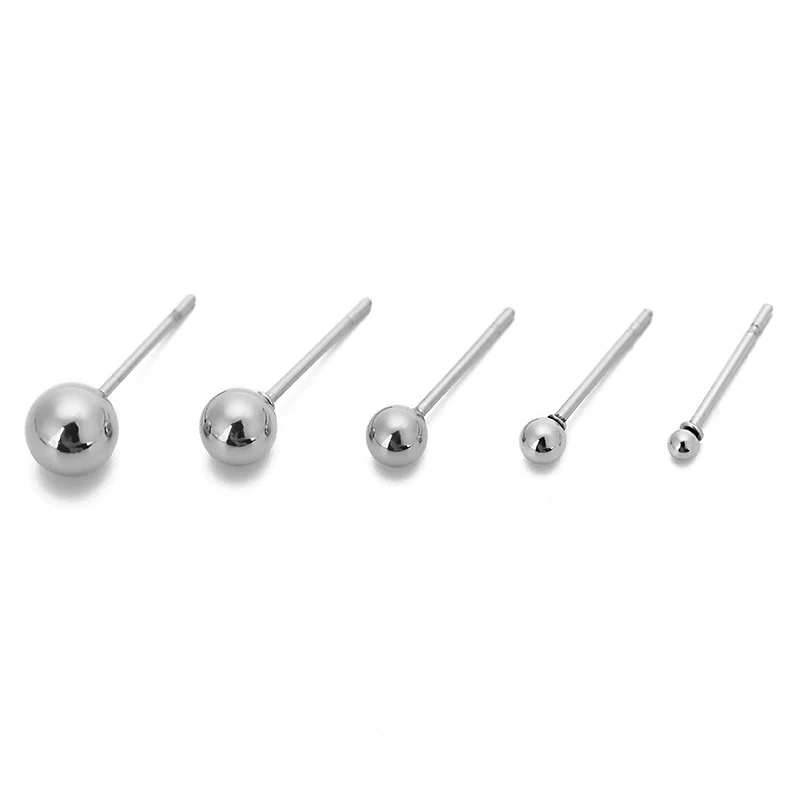 4000pcs/pack Gold Plated Stainless Steel Round 4mm Ball Earrings Stud Settings for DIY Stud Earrings Jewelry Making Findings