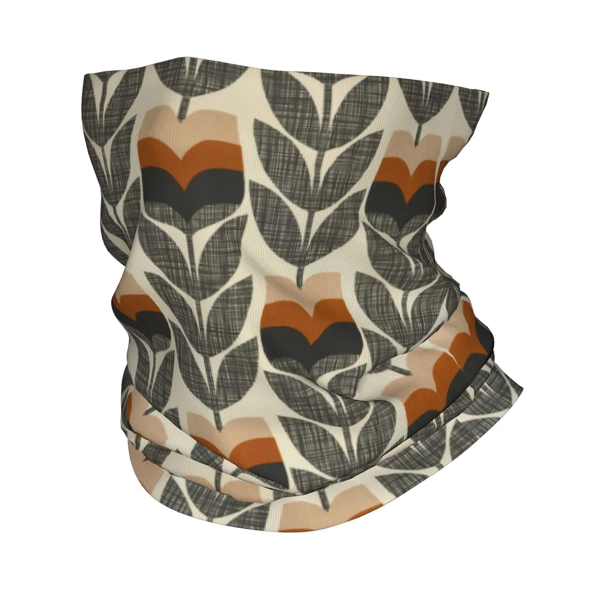 Rose Bud Orange By Orla Kiely Bandana Neck Gaiter UV Protection Face Scarf Cover Men Women  Headwear Tube Balaclava