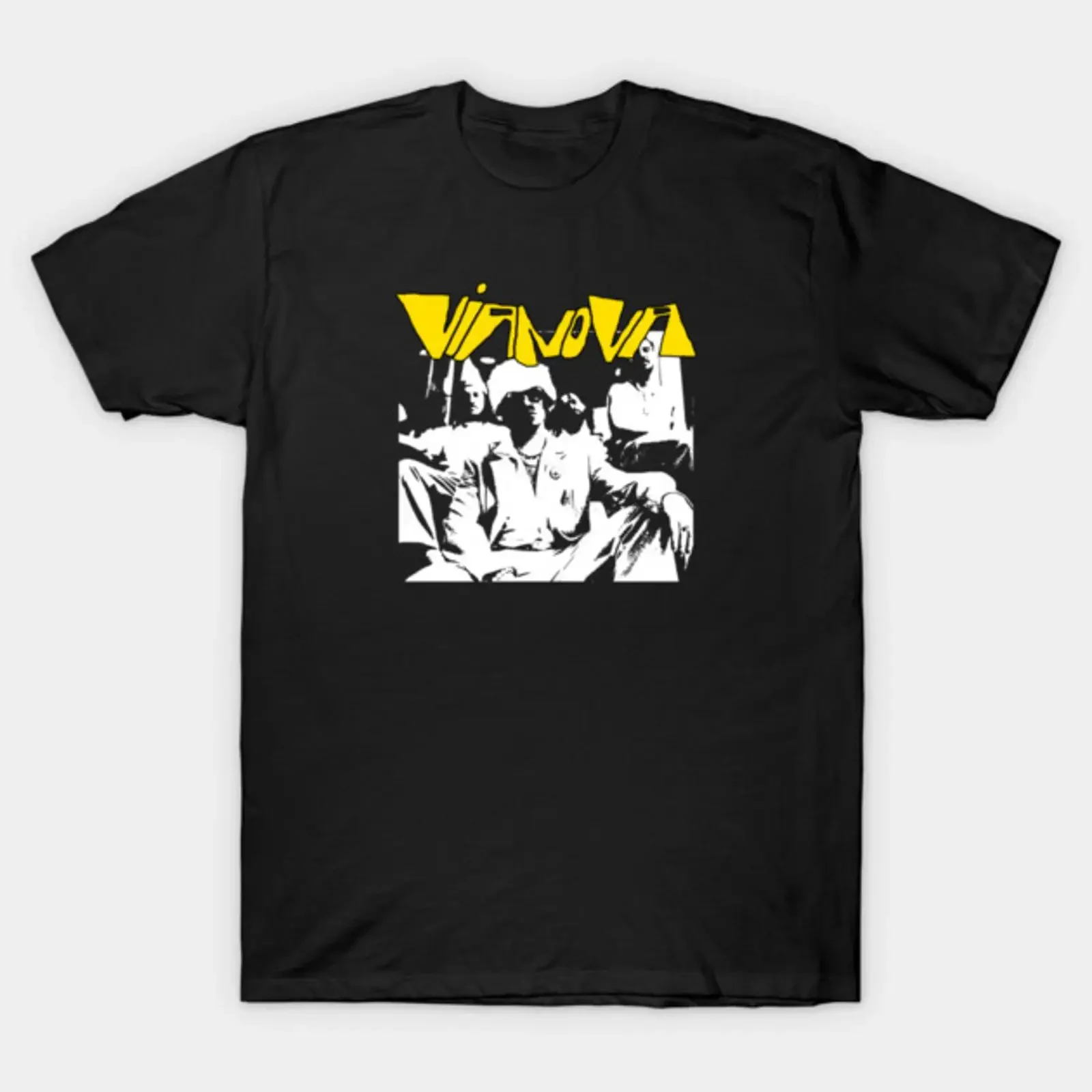 T-shirt style silhouette de groupe de metalcore progressif, vintage, délavé, pour un usage quotidien, graphisme élégant, polyvalent, légèrement délavé